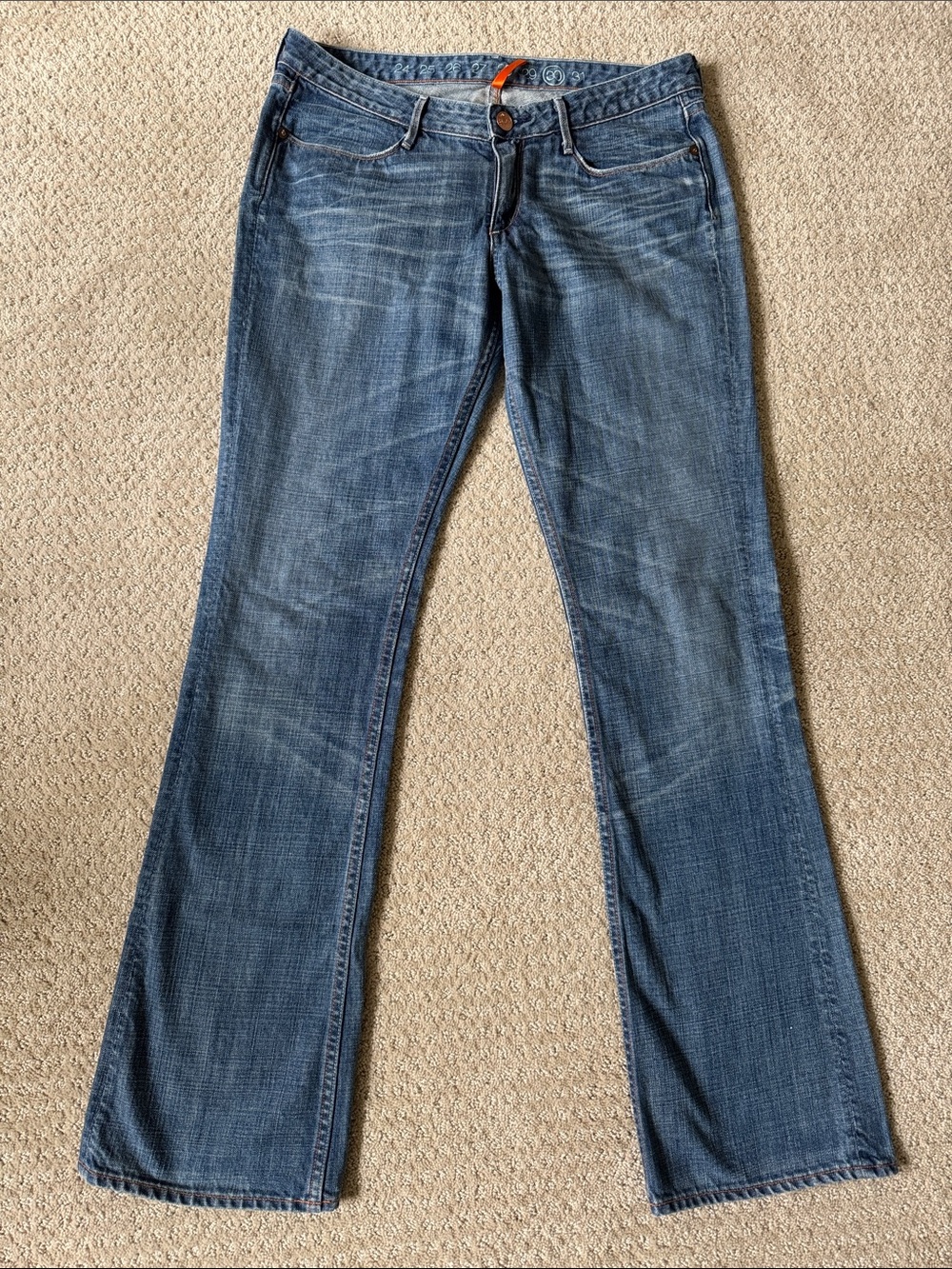 Earnest Sewn | Vintage 2004 Hefner.05 100% Cotton "Milk Blue" Bootcut Jeans | 30